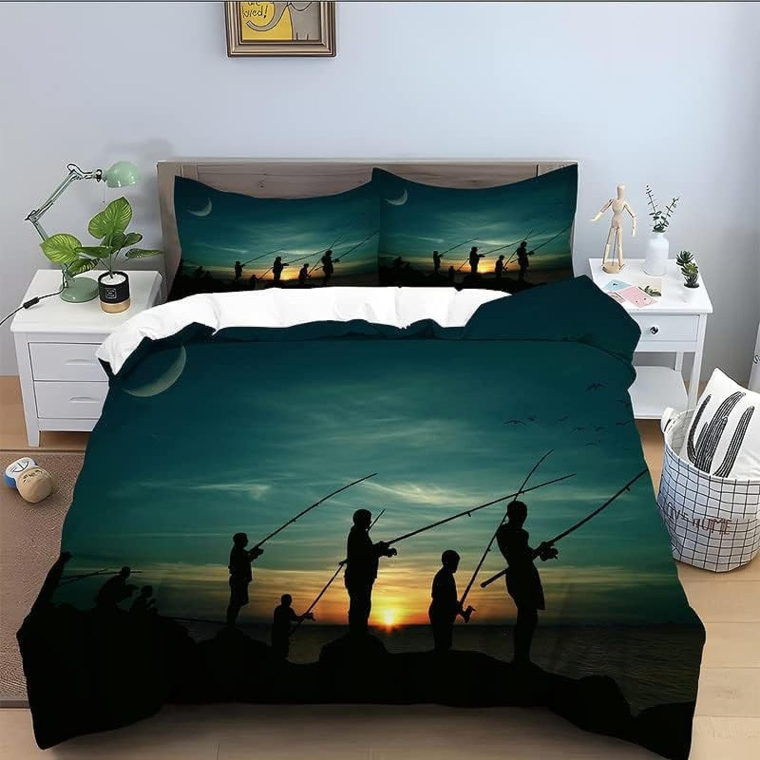 Univers Décor - Compleet 4-pack Navy/Sky Blue Omkeerbaar Dekbedovertrek Voor 90 X 190 Cm Bed