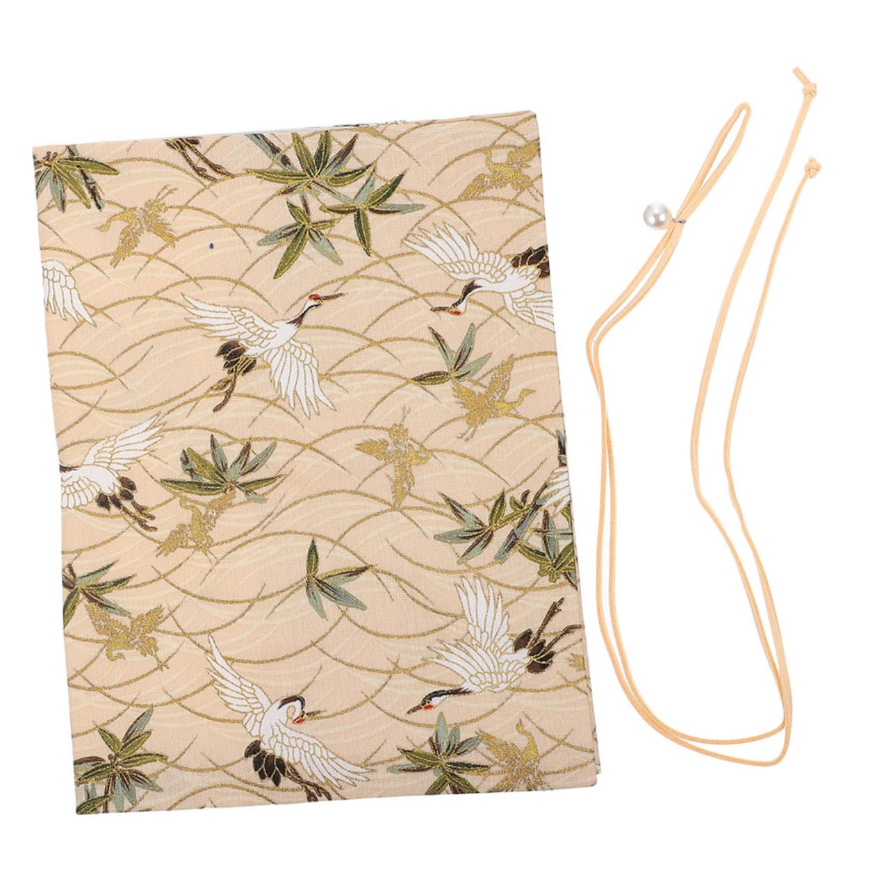 STOBOK 4stücke Ornamental Buchumschlag Mit Elegantem Design Dekorative Schutzhülle Für Notizbücher Und Taschenbücher Anpassbare Stoffhülle Beige Mit Goldprägung Für Schule Und