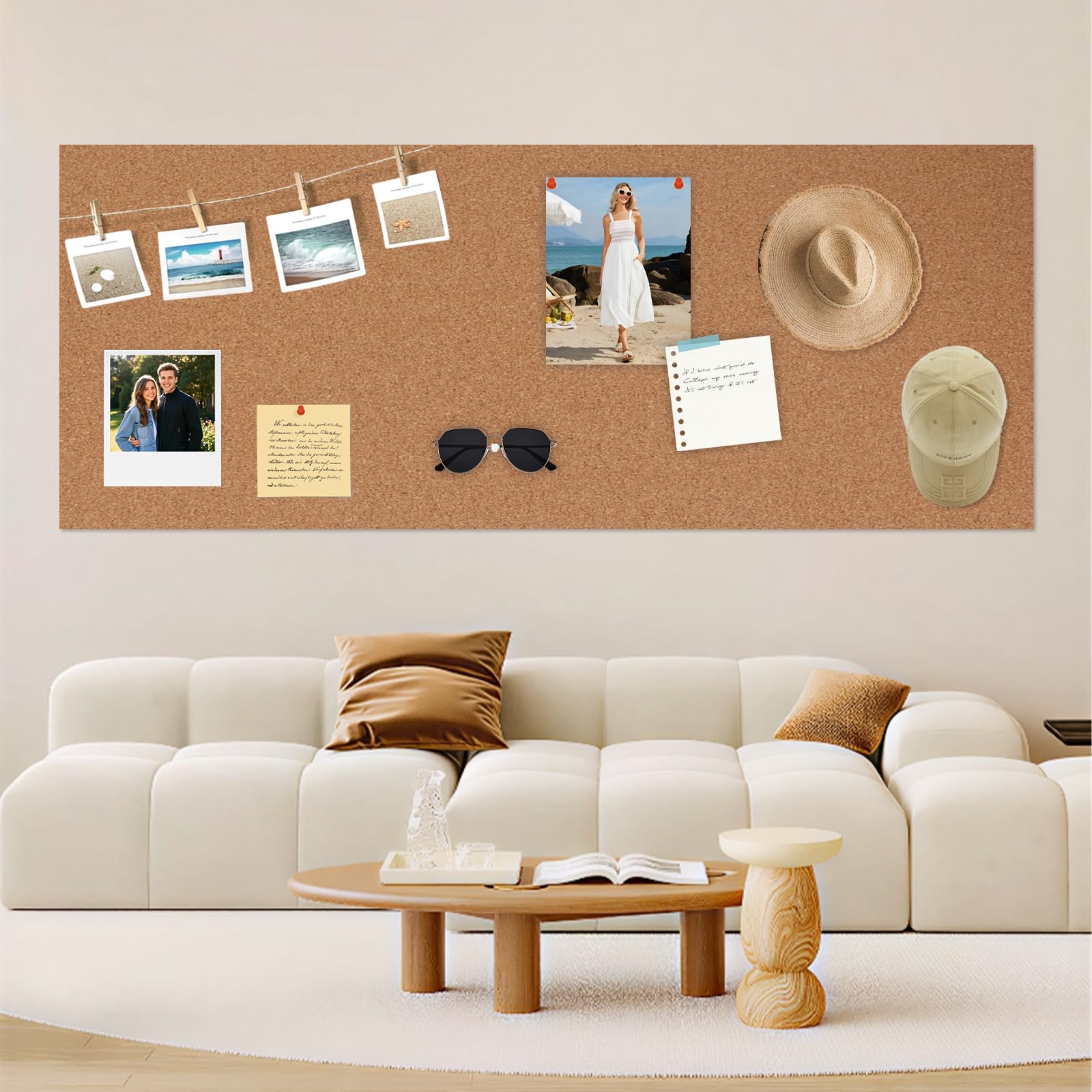 6mm Thick Cork Board Roll, 40 x 120cm Cork Boards for Walls, Cork Sheet Roll Large Cork Board Roll Decorative Corkboards Bulletin Board Pin Boards for Office, Home, School DIY Crafts (6mm)