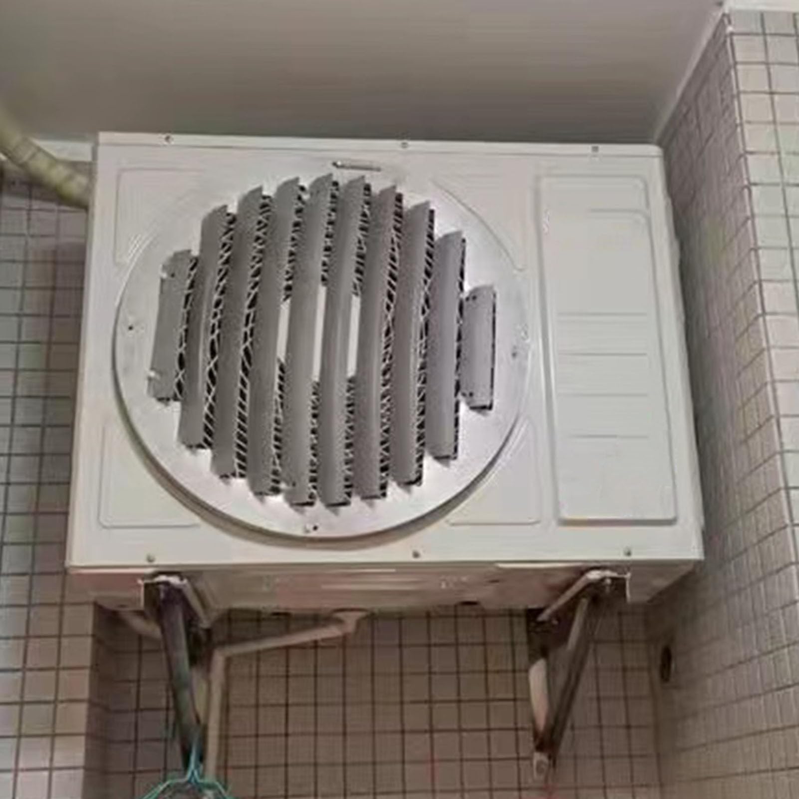 Cubierta protectora para unidad de aire acondicionado al aire libre, impermeable, de acero inoxidable, protección para todo tipo de clima para soplado directo y disipación de calor, cubierta