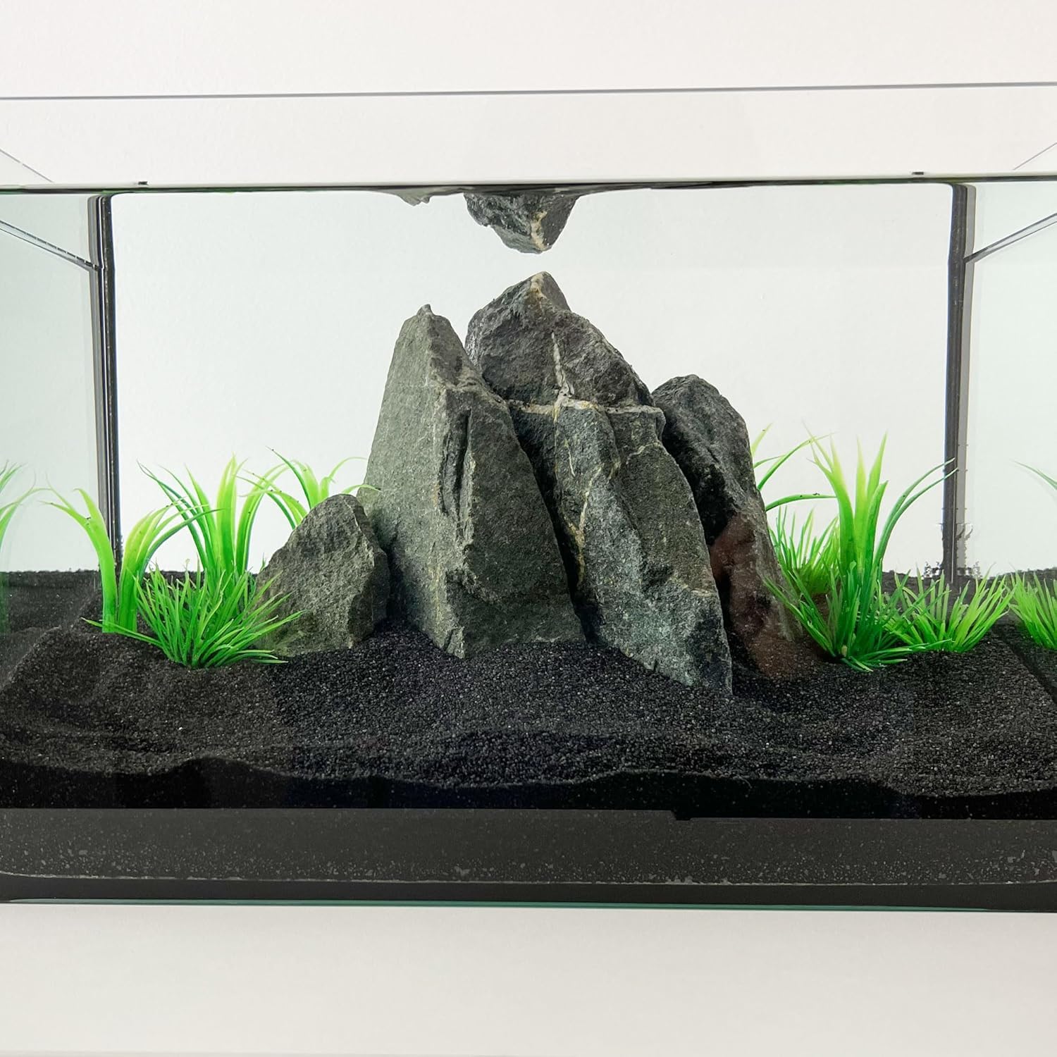Schicker Mineral Sabbia Nera per Acquario 10 kg, Ghiaia fine 0,4–0,8 mm, Quarzo Rivestito in epossidica atossica, substrato dai Bordi arrotondati, Colore Durevole, Acqua Dolce e Marina