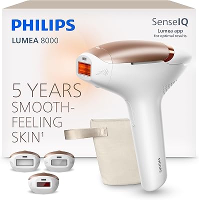 Philips Lumea 8000 IPL Hair Removal Device for Long-Lasting Smooth Skin | Laser Hair Removal Alternative, Easy Home Use, M...