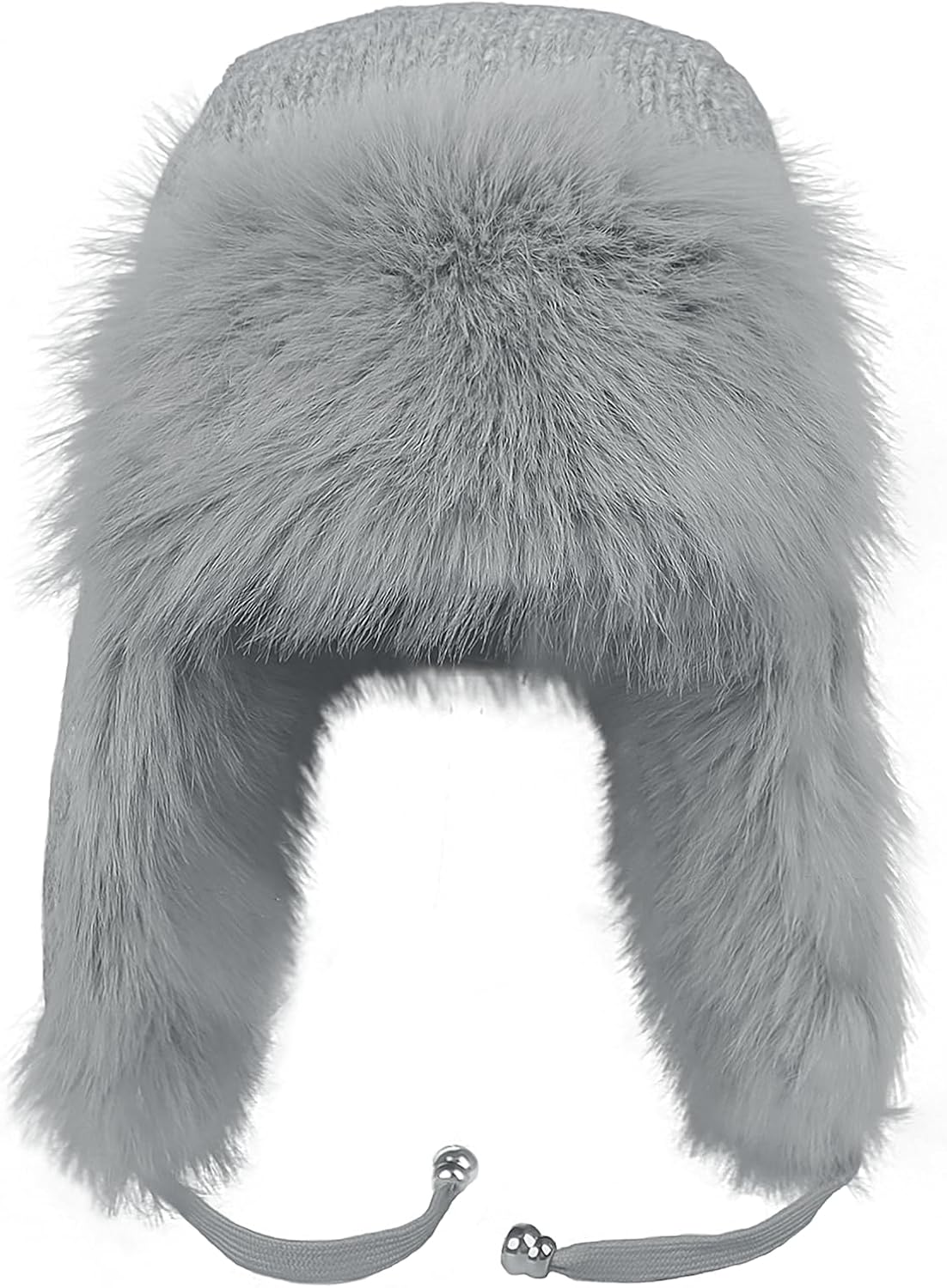 Unisex Winter Trapper Hat Warm Plush Beanie with Faux Fur Ear Flap Russian Trapper Cap for Outdoor Skiing Snowboarding