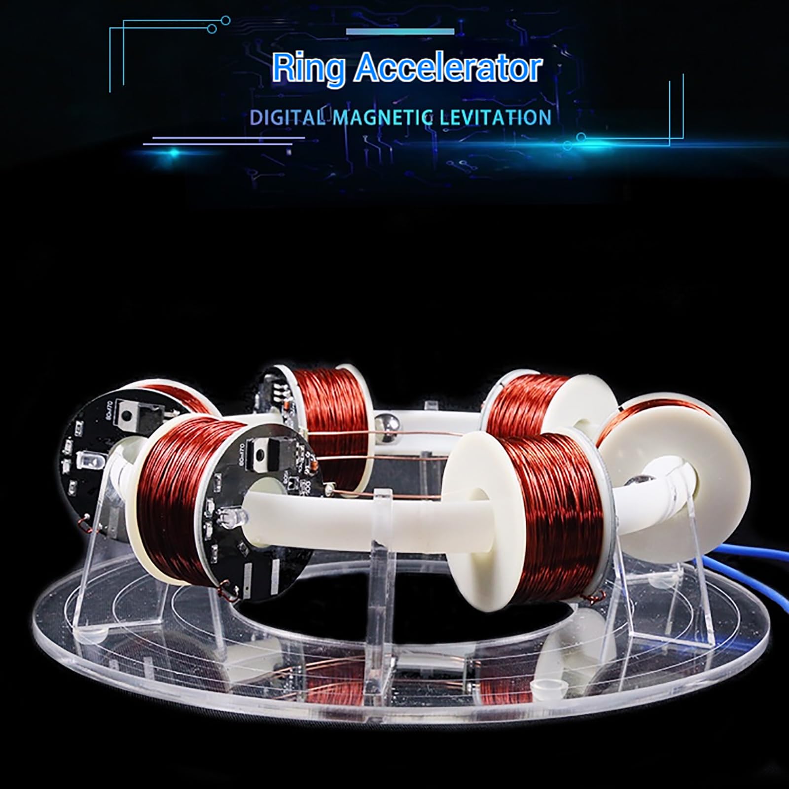 Kit Fisica Acceleratore Elettromagnetico con Binario Circolare per Esperimenti di Laboratorio e Progetti Educativi FAI DA TE