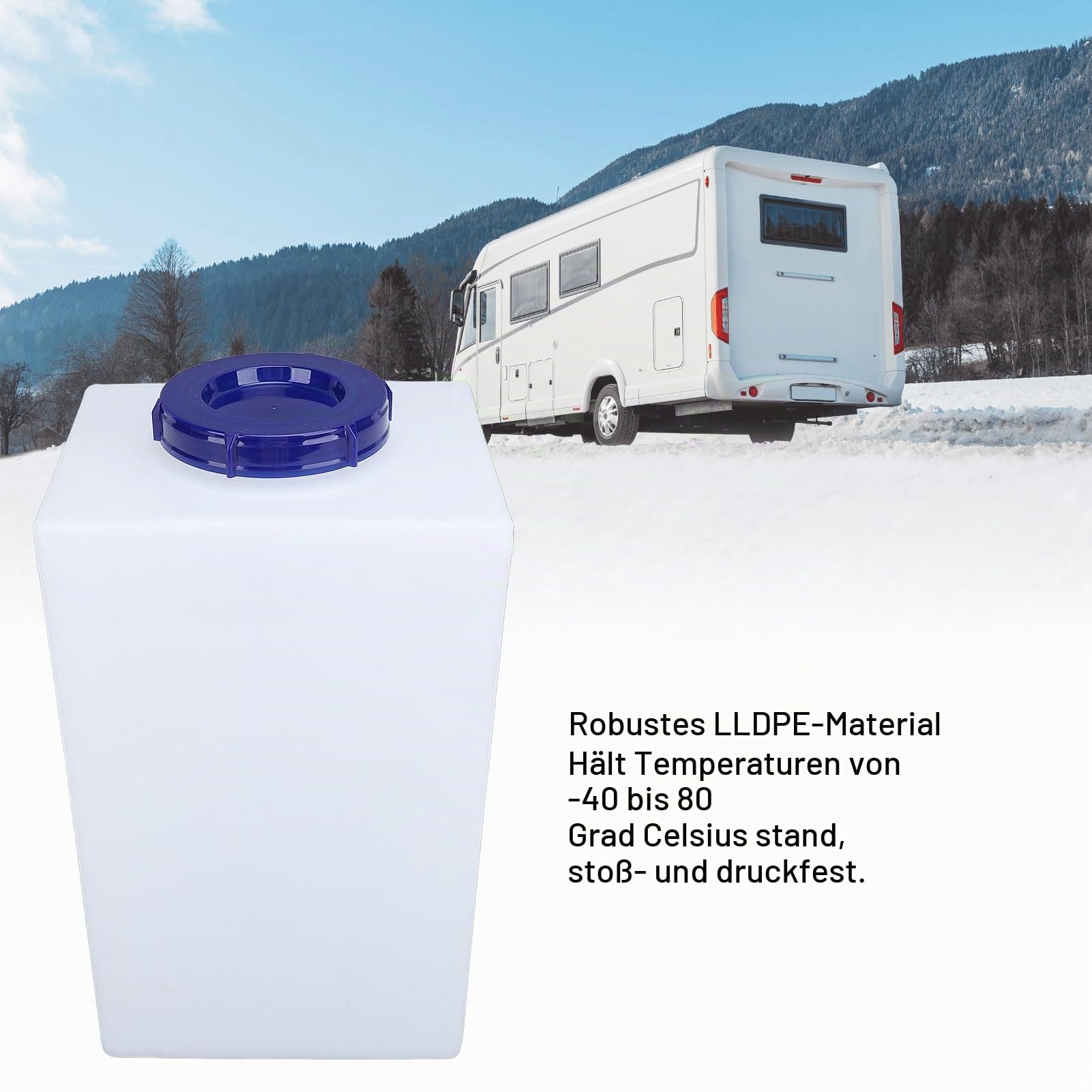 Ausla Frischwassertank für Wohnmobil, LLDPE, 20L/5 Gallonen, für Trinken, Kochen, Reinigen, Duschen, Wohnwagen, 24 x 20 x 40 cm