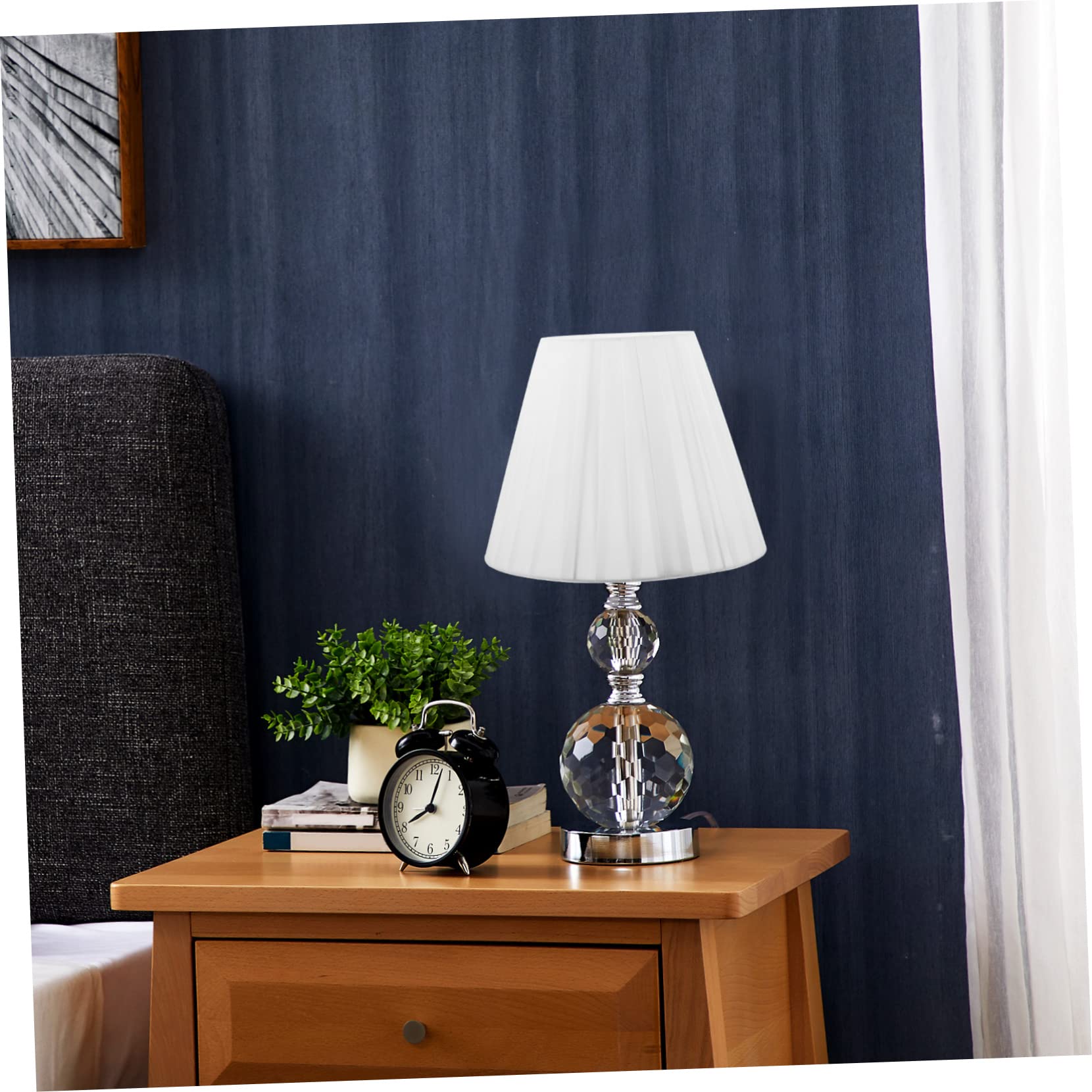 Elegante Pantalla Plisada para Lámparas de Mesa Y de Pie Pantalla de Tela Decorativa Luz Suave Fácil de Instalar Accesorio de Decoración para El Hogar