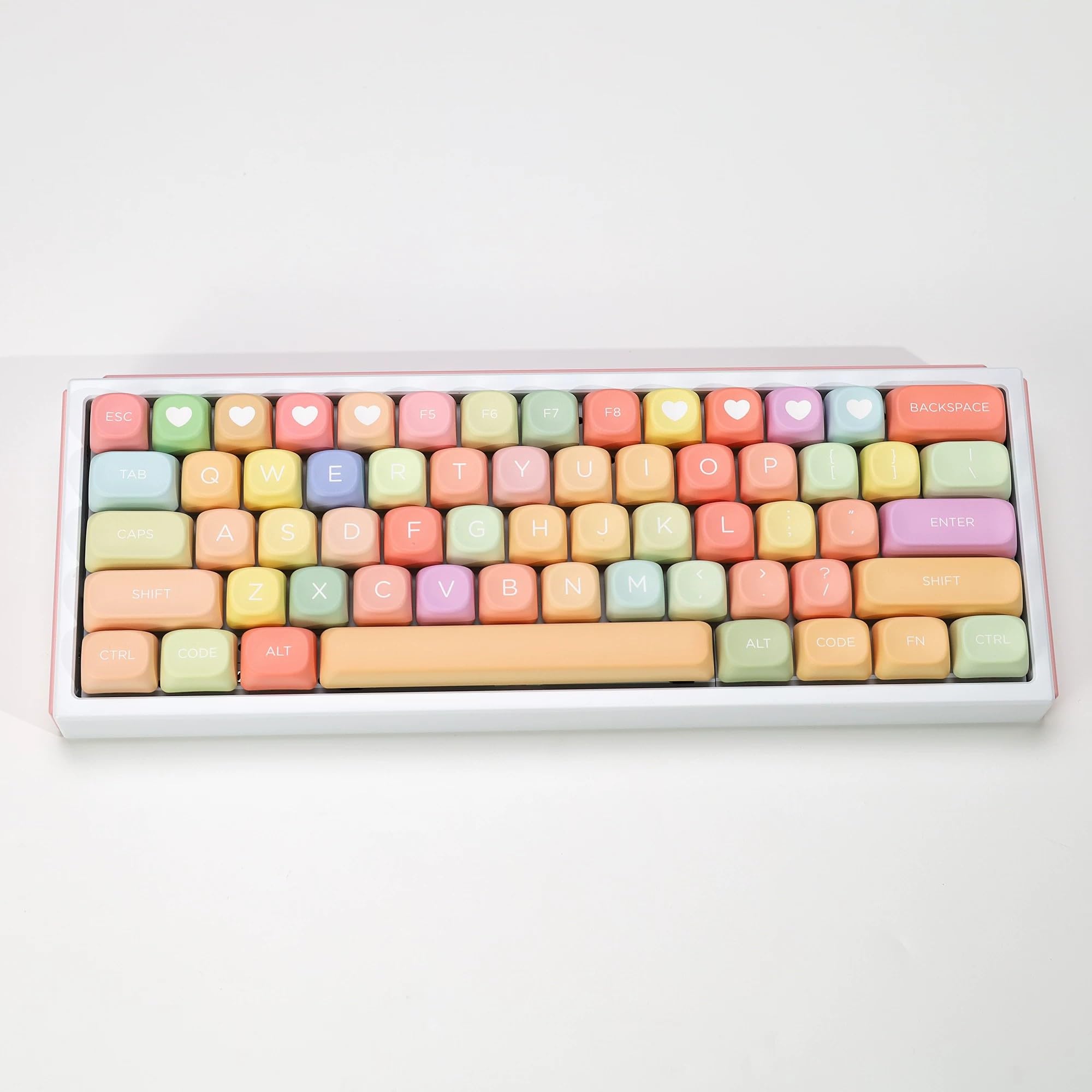 MOA Lot de 126 touches en PBT avec sublimation colorée, 126 touches personnalisées pour clavier mécanique Cherry MX 61/64/68/84/87/100/104/108
