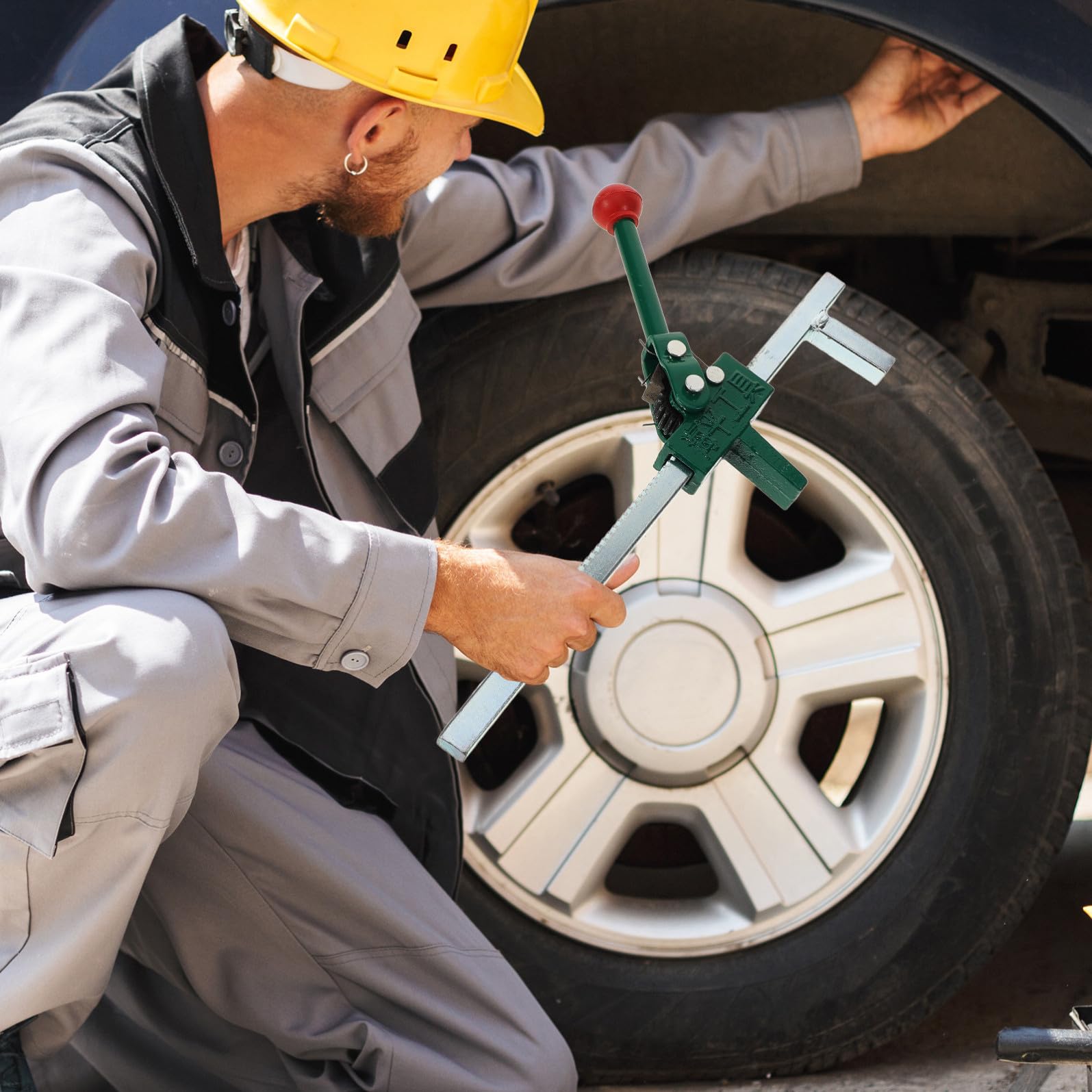 Operitacx Divaricatore per Pneumatici in Acciaio Fuso, Strumento Efficiente e Comodo per Riparazione Gomme Auto e Sostituzione Pneumatici in Officina o Fai-da-te