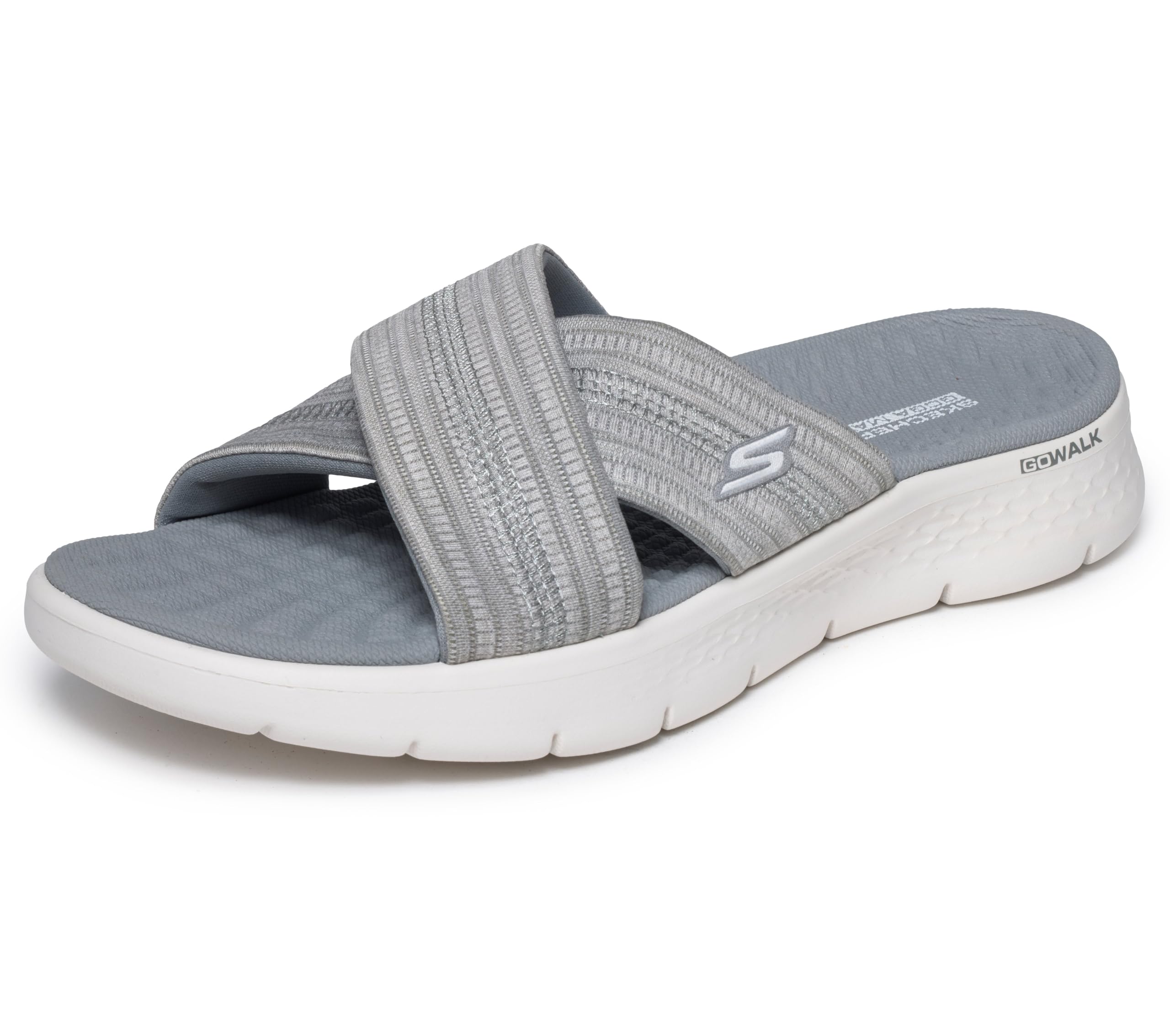 Skechers Women's Go Walk Flex Sandal Impressed, Grey Textile, 7 UK