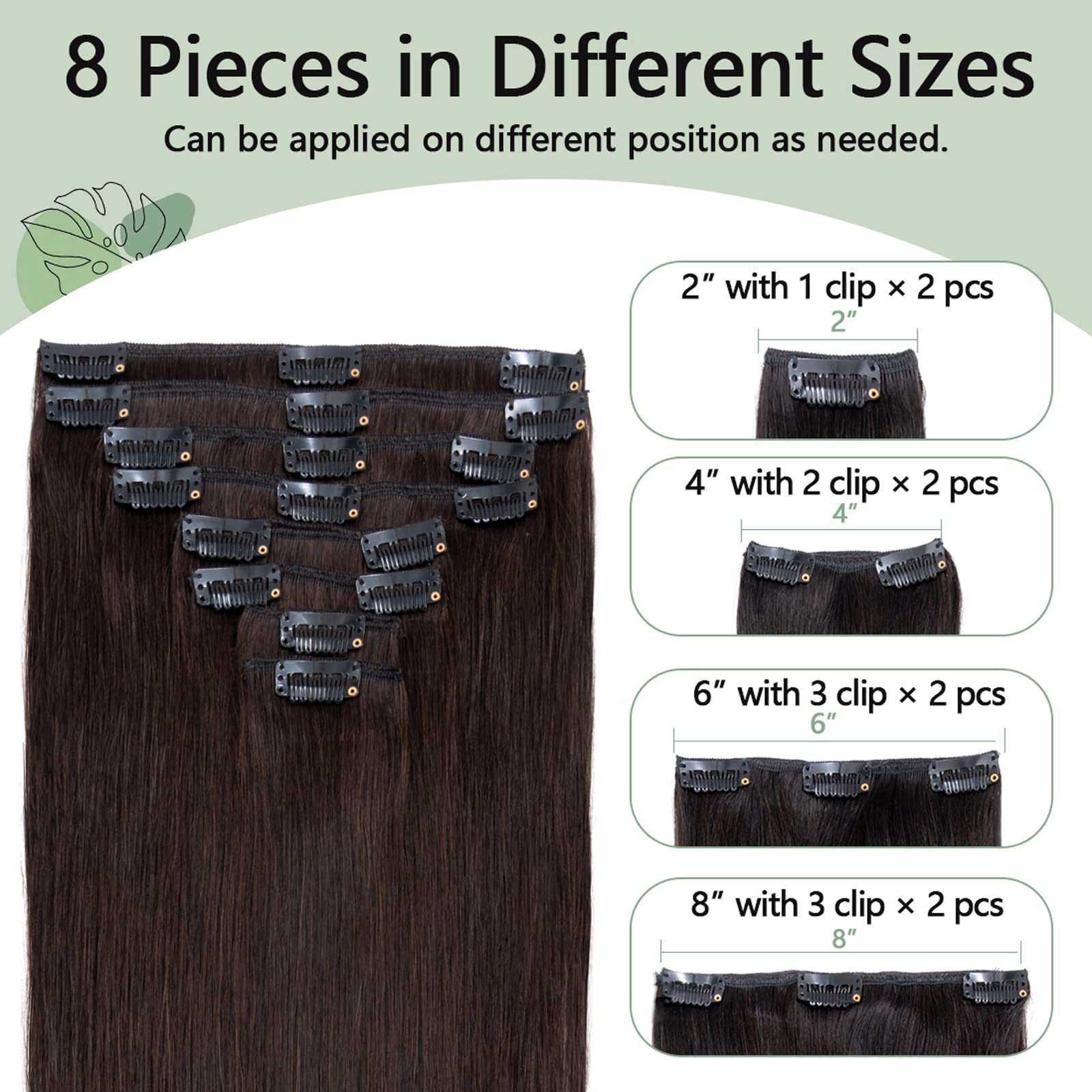 Amazon.com : 16 inch 90g Clip in Remy Human Hair Extensions 