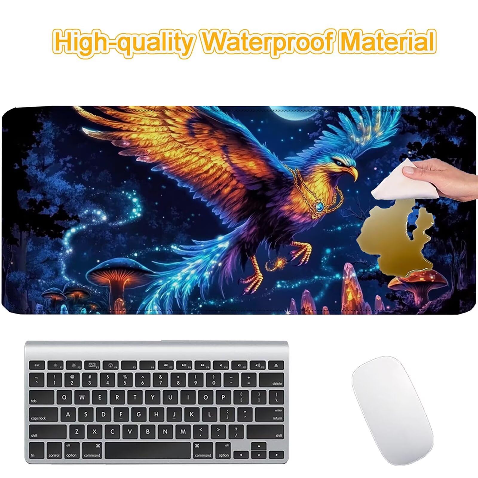 Tappetino Mouse 900x450mm | Superficie Ultra-Liscia | nero 0-z246