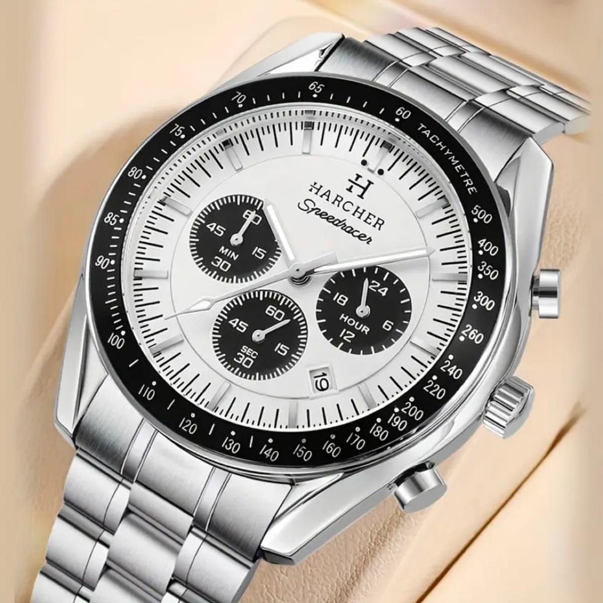 黒文字盤 オマージュウォッチクロノグラフ 腕時計 ノーブランド品 楽天市場】腕時計 メンズ 40代 50代 クロノグラフ オマージュ