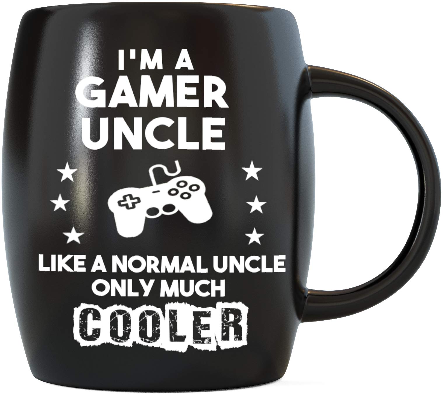 Mug A DayGamer Uncle Cooler Uncle Coffee Fathers Gift for Uncle Gift for Uncles Siblings Brothers from Niece Nephew Sister Aunt Mom Dad Novelty Gag Gift for Christmas Birthday Ceramic - Black 16oz