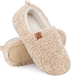 Women’s Soft Curly Slippers Memory Foam Lightweight House Shoes