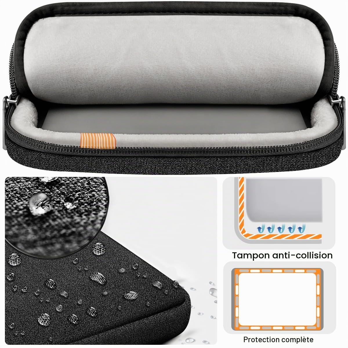 HSEOK Housse pour Ordinateur Portable 15" 15,6" 16" 17" 17,3", Mallette de Protection pour Les Déplacements Domicile-Travail et Les Voyages d'affaires