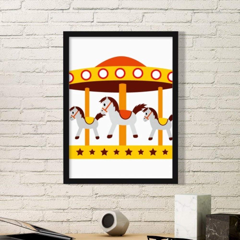 Cadre photo carrousel peinture estampe deco murale maison