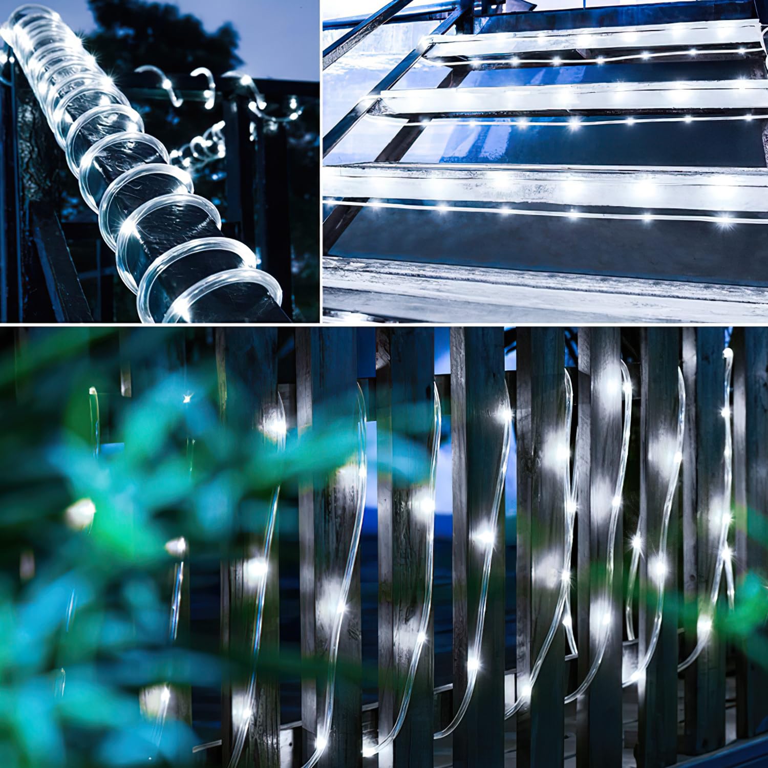 50M Kaltweiß Lichterschlauch Aussen Innen, LED Schlauch Außen Lichtschlauch mit Timer und 8 Modi, Lichterkette für Garten Party Hochzeit Weihnachten Deko, 1200 LEDs | 1200 LEDs,8 Lichtmodi,6-Std.-Timer,Speicherfunktion,flexibler PVC-Schlauch,für innen und