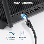 Cable Matters Snagless Shielded Cat6A Ethernet Cable 150 ft (SSTP, SFTP Shielded Ethernet Cable, Shielded Cat6 Cable, Cat 6 Shielded Network Cable) in Black