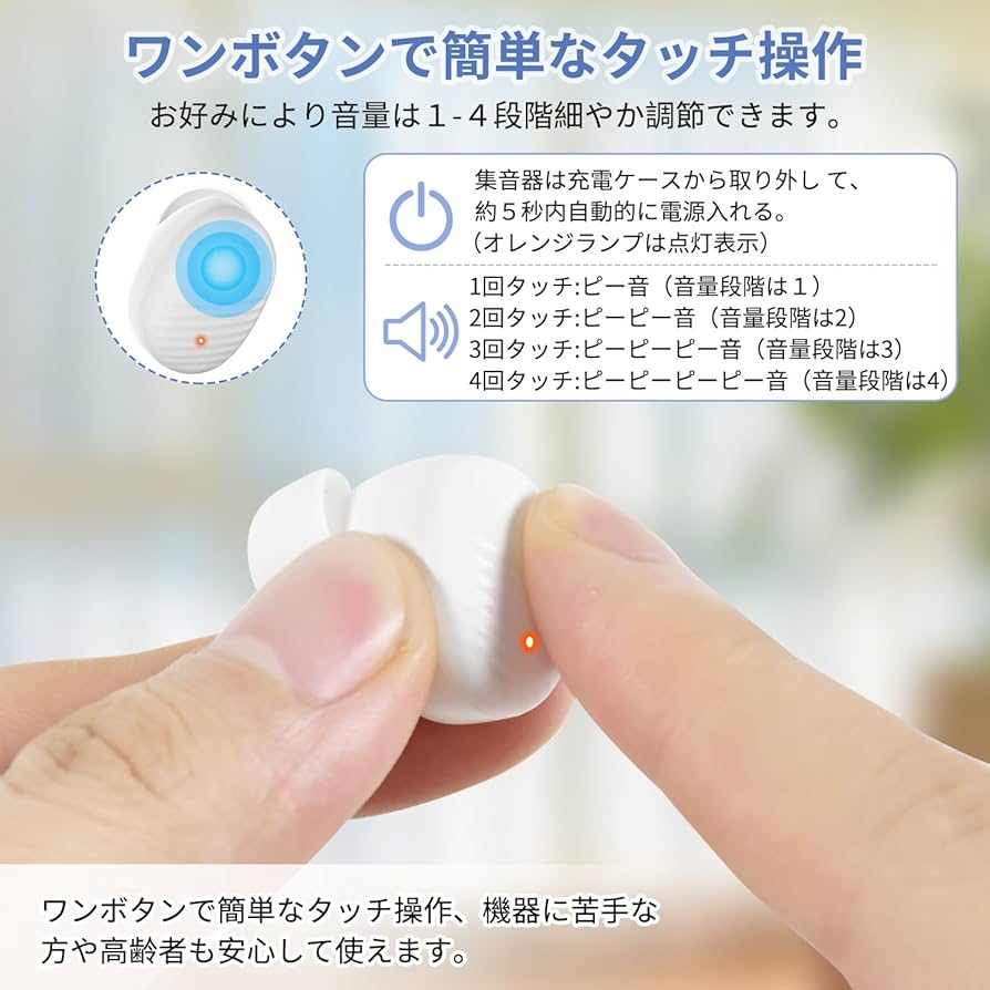 集音器 高齢者 高齢者集音器 音声拡聴器 4段階音量調節 両耳片耳対応 Amazon.co.jp: Vimaydo 集音器 しゅうおんき 高齢者集音器 音声