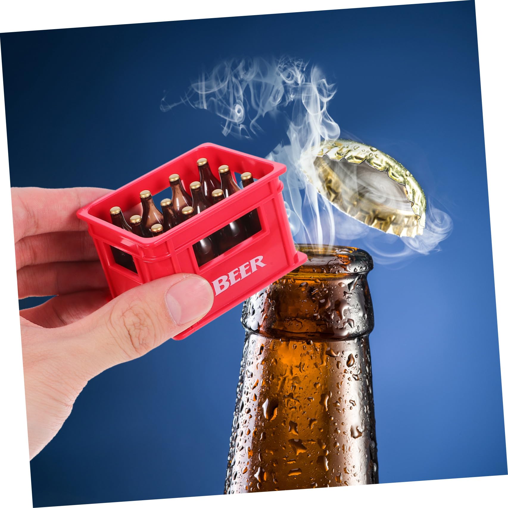 OUNONA 10 Stk magnetischer Flaschenöffner Korkenzieher cooler Flaschenöffner Getränkeöffner Magnete bier magnette Barkeeper für die Wand rot