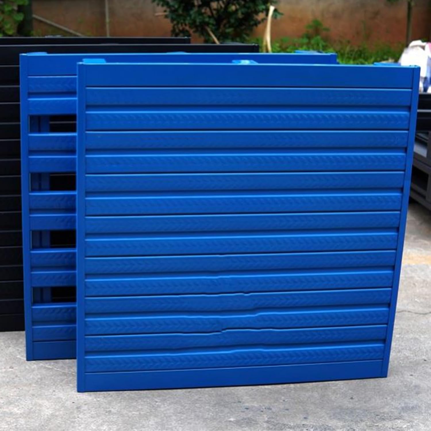Material nuevo de alta capacidad de carga Plataforma de almacenamiento de acero for palés de gran capacidad de carga for supermercados, plataforma de metal resistente for almacenamiento en sótanos húm