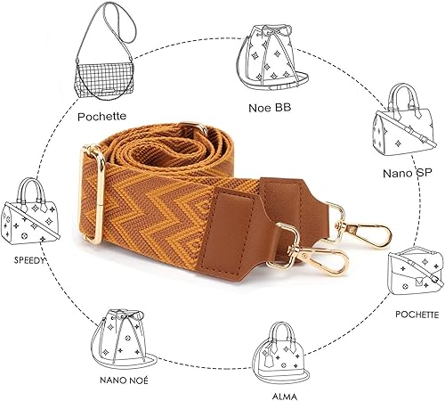 Miniatura 7 de Correa ancha para el hombro, correas ajustables para el hombro, correa para bolso, bolsa de lona, correas de hombro de repuesto