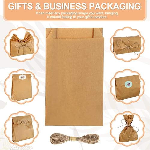 Miniatura 4 de Fulmoon 50 bolsas de papel para jabón, bolsas de papel kraft de 5" x 8" para empaquetar envoltorios de fabricación de jabón con 394 pulgadas de