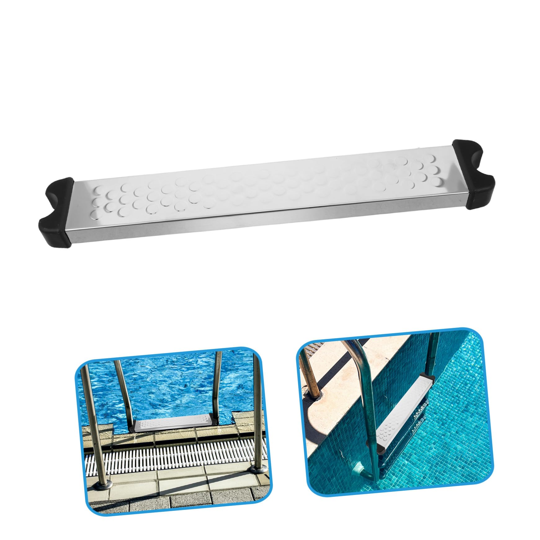 Escalier Piscine Antidérapant Acier Inoxydable Marche Robuste pour Échelles Hors Sol et Enterrées Remplacement Sécurisé