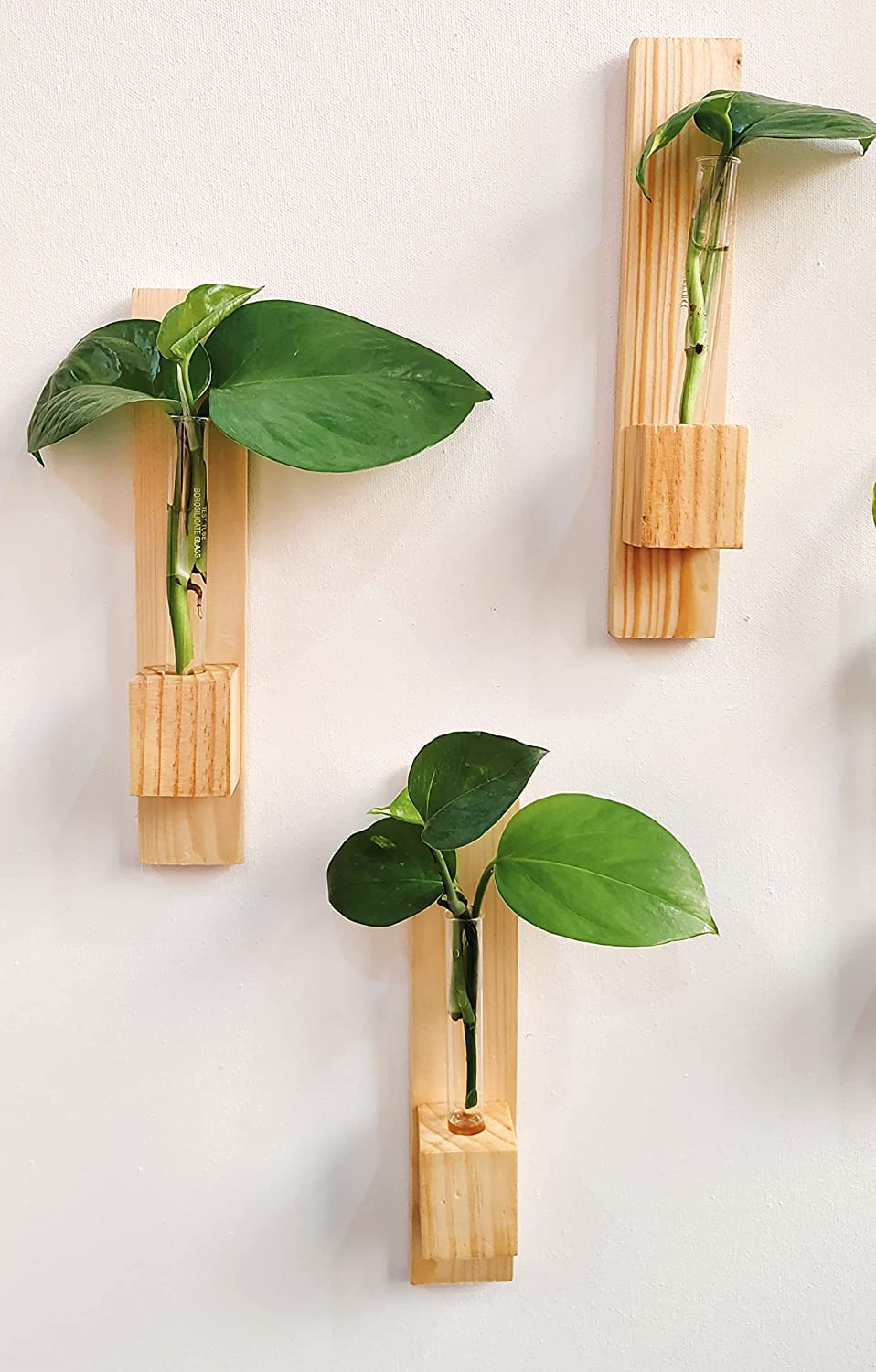 Decorous Shoppee Wooden Wall Hanging Planter Holder/Wall Mounting Test Tube Planter Vine for Living Room/Bedroom/Balcony/Kitchen Planter Stand with Pine Wood with Set of 3 (B0BXY4CK13) Amazon Price History, Amazon Price Tracker