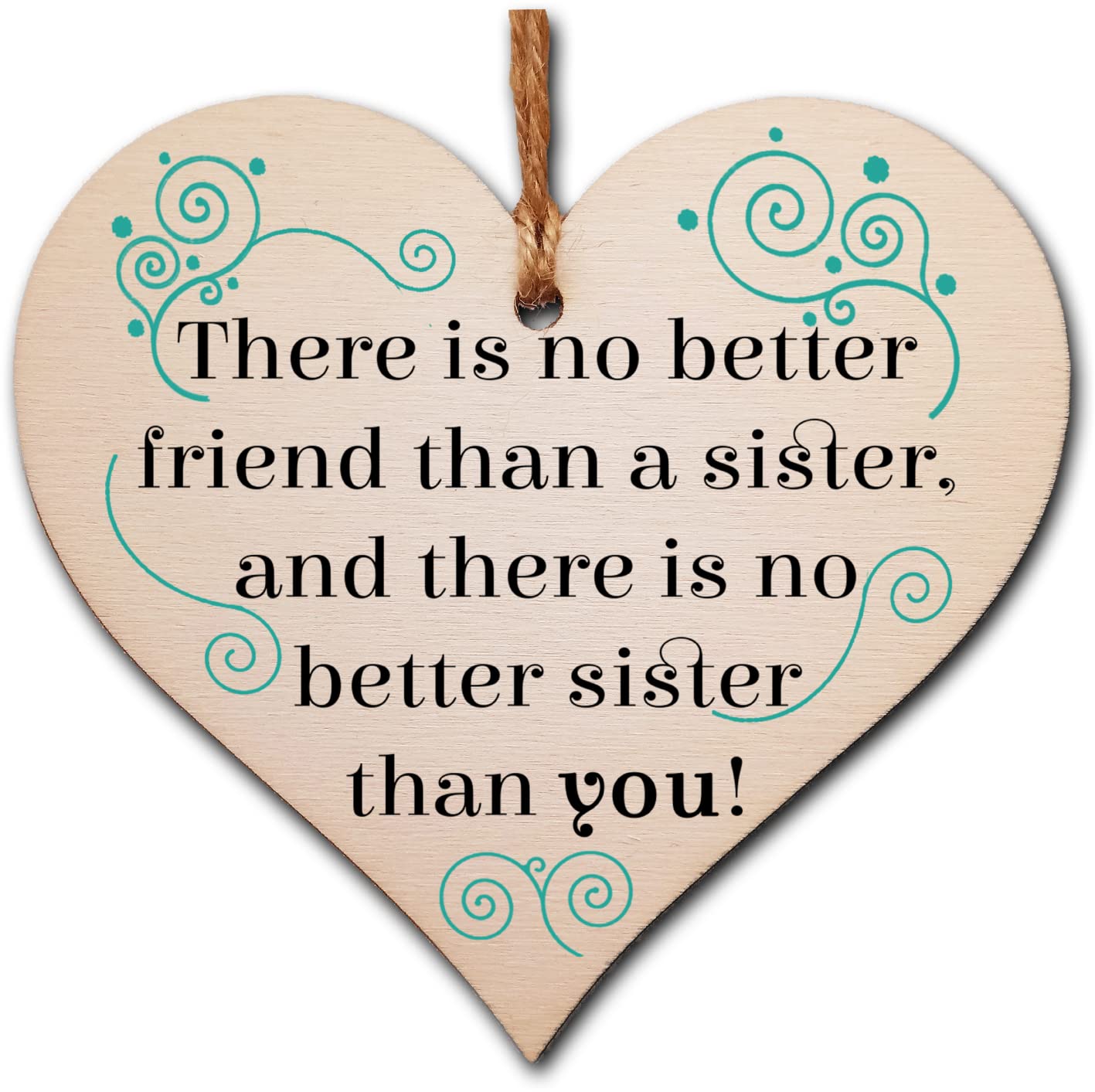 Gift In Can Wood Handmade En Hanging Heart Plaque Gift Perfect For Sisters Lovely Friendship Keepsake