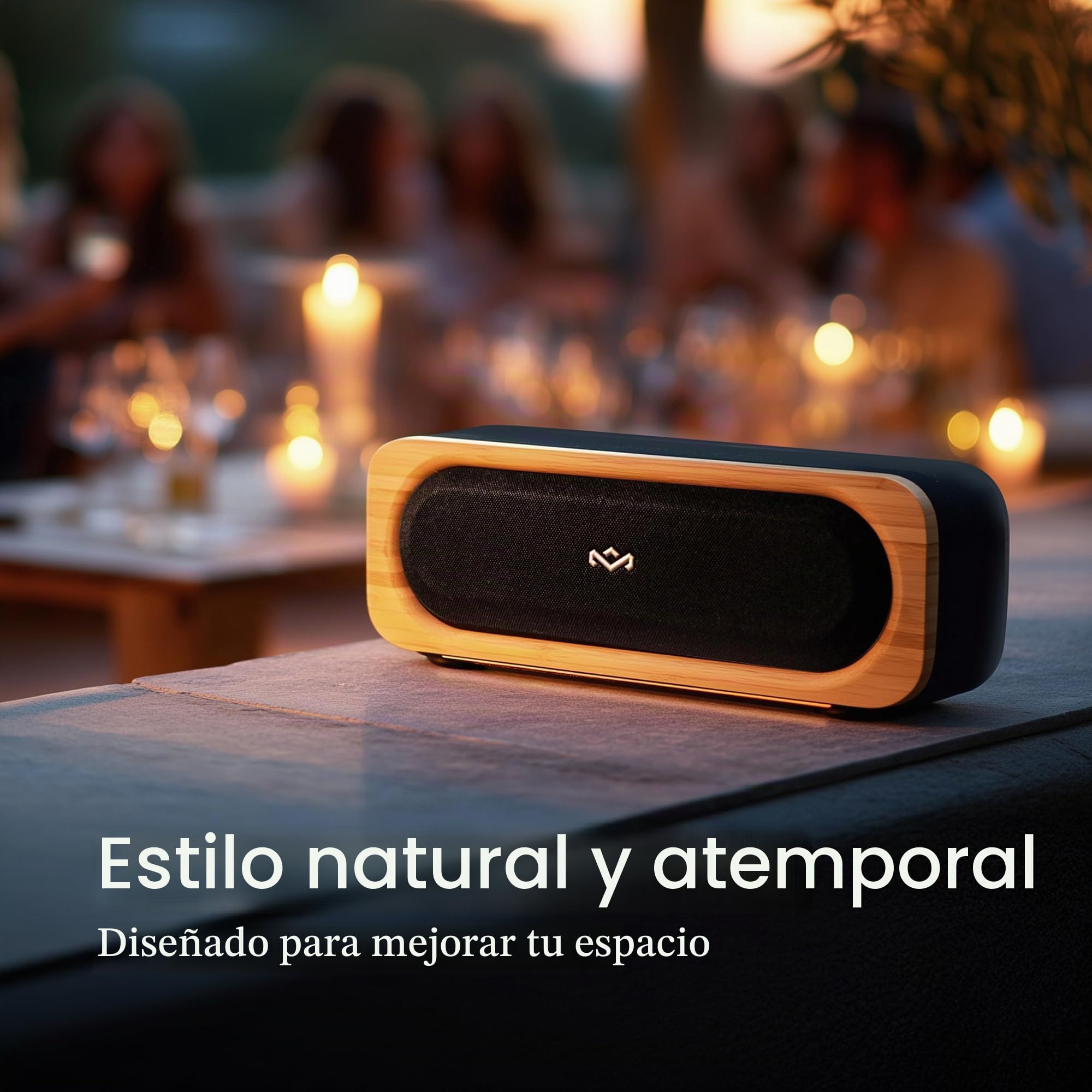 Marley House of Get Together Go Altavoz Bluetooth Portátil 30W - Negro | Sostenible, Inalámbrico con Batería 20H, IP67 Impermeable, 3 Modos EQ, Entrada AUX y Abrebotellas