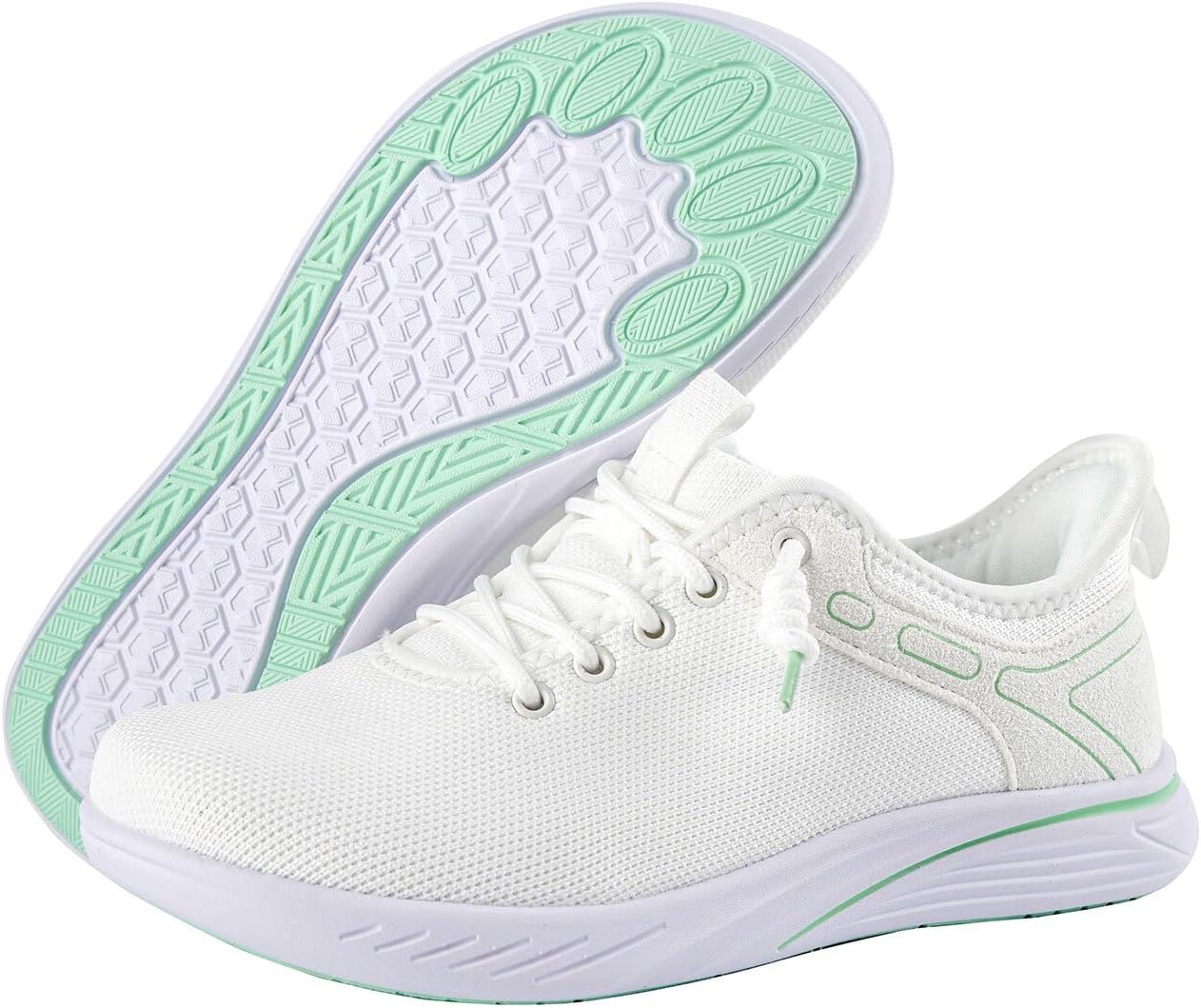 Women's Walking Shoes, Slip-On Wide Width Sneakers with Breathable Mesh and Suede, Women’s Casual Sneakers for Summer Strolls, Running & Casual Outfits