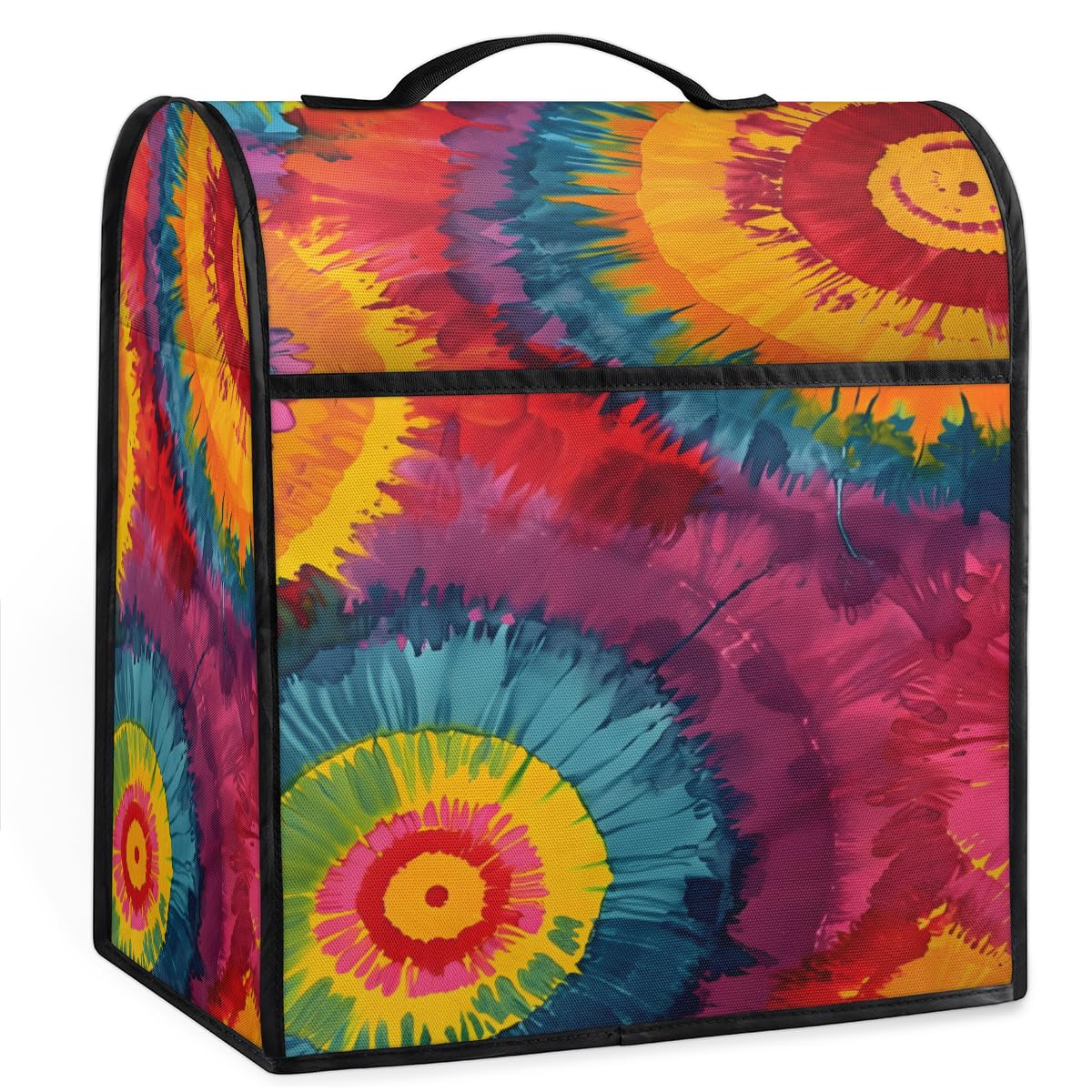 Coffee Maker Cover Tie Dye Colorful Kitchen Appliance Covers Small Appliance Covers Blender Cover Juicer Cover Dust Covers for Kitchen Appliances with Top Handle and Pockets,Washable,B448