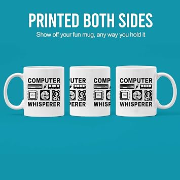 Panvola Computer Whisperer Computer Engineers Programmers Tech Support IT Coder Gifts Software Engineers Computer Science Student Teacher Novelty Drinkware Ceramic Mug 11 oz White
