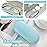 MoKo Double Eyeglass Case, Contact Lens Case with Mirror Tweezers Remover, 2 in 1 Double Sided Portable Contact Lens Box Holder Container Soak Storage Kit Sunglasses Pouch for Men & Women, Light Blue