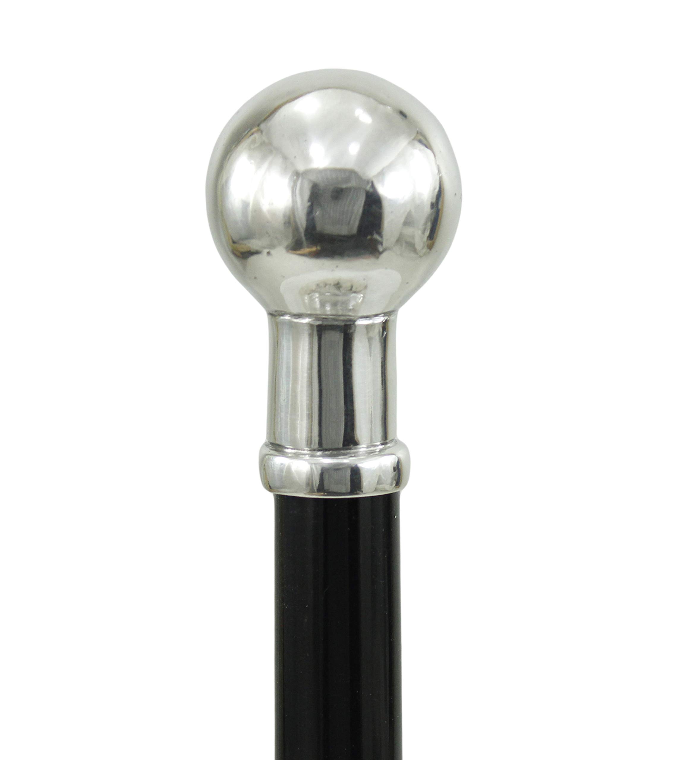 bastón de Paseo con Bola para Hombre y Mujer, Personalizado, de Madera | bastón de Paseo Elegante, sólido, Ceremonial, de colección | Cavagnini, Fabricado en Italia