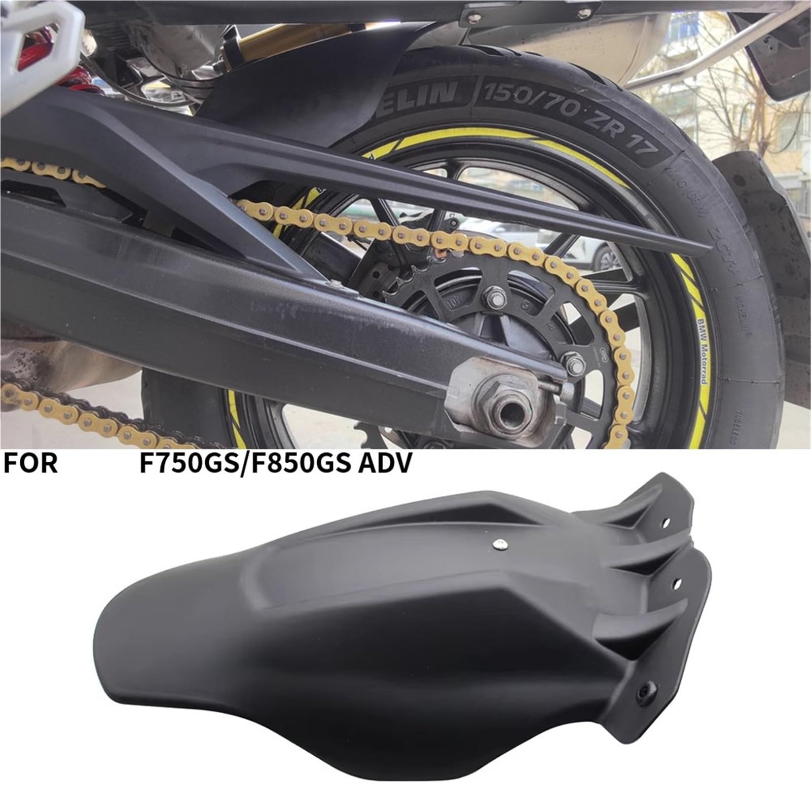 Parafango Posteriore Per F750GS F850GS ADV 2018-2024 | I parafanghi impediscono di sporcarsi di fango durante la guida dopo la pioggia.