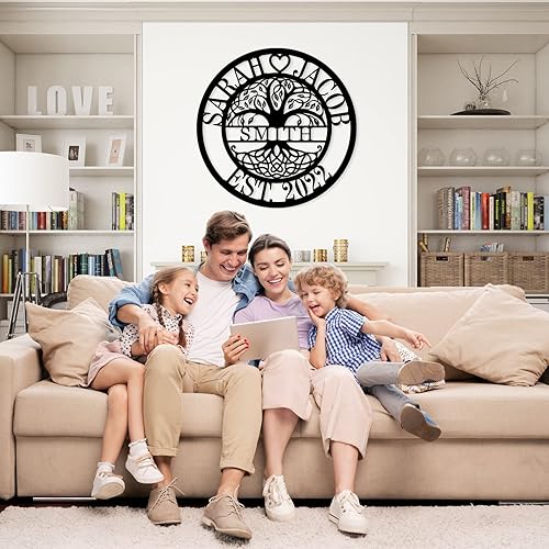 Miniatura 2 de Letreros de metal personalizados con apellido personalizado, letrero de apellido, monograma, decoración de pared, letrero de apellido, arte de pared