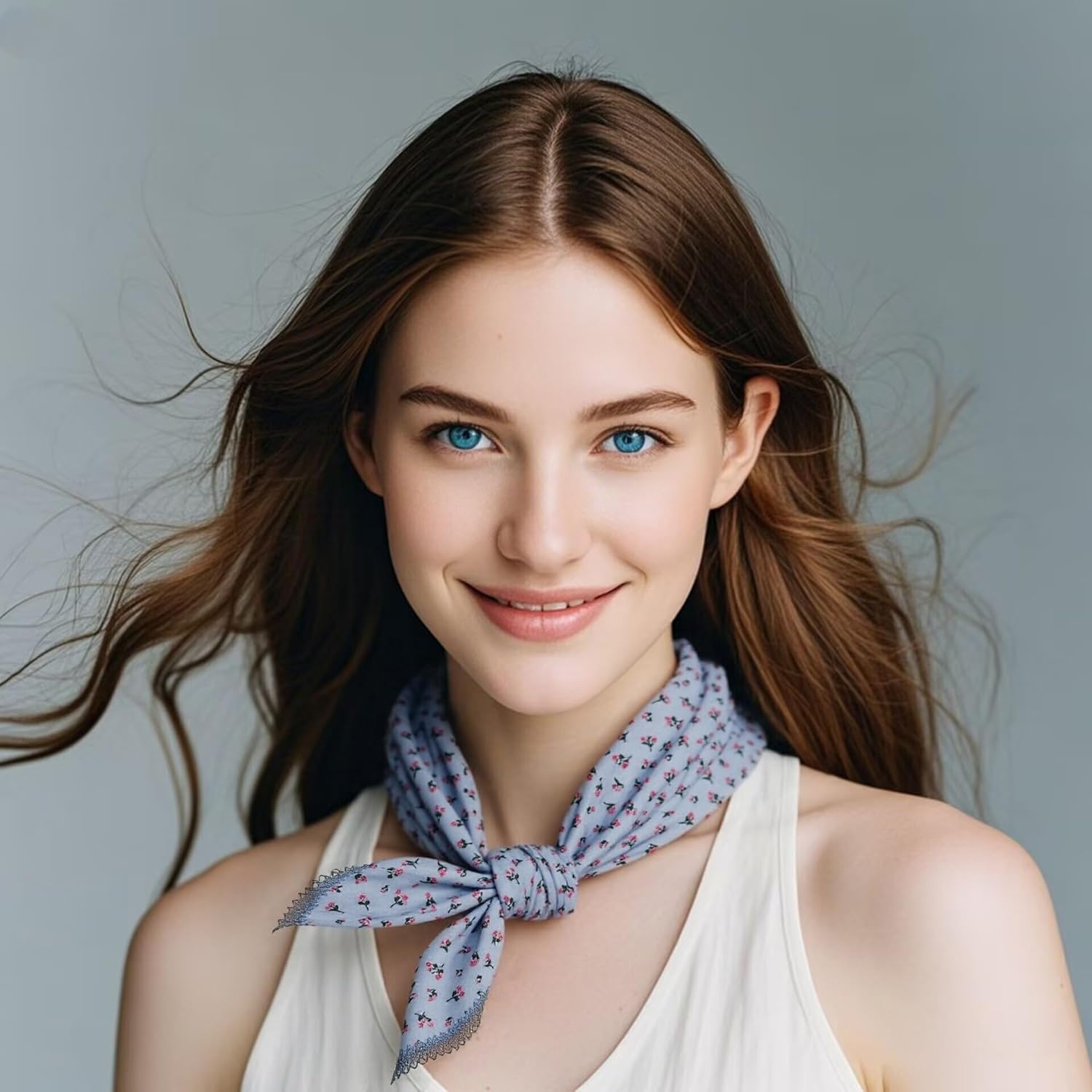 Large Cotton Bandana Headband, Head Wrap, Protective Coverage, Hair Neck Scarf for Women 28 x 28 inch - Image 3