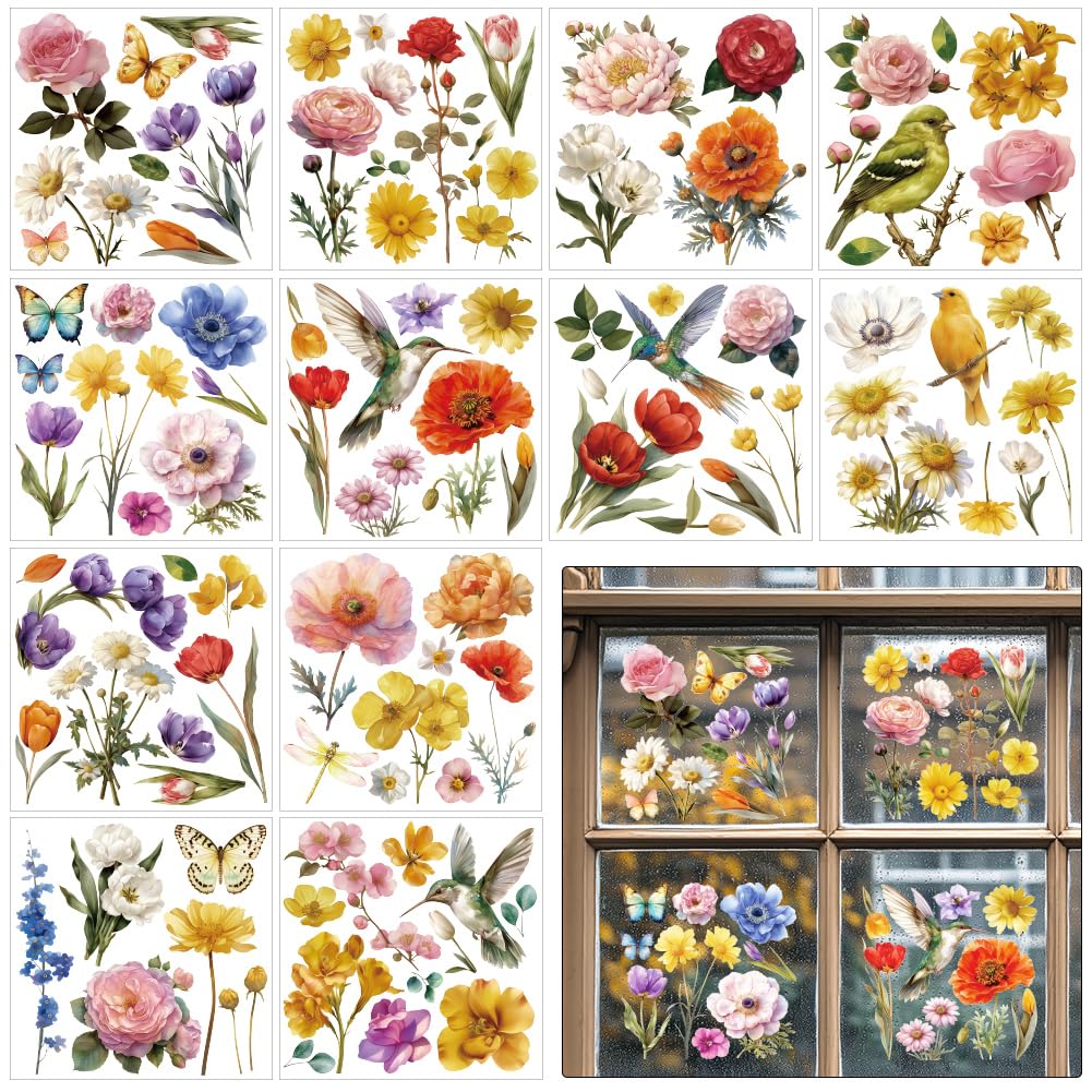 Autocollants à frotter oiseaux pour scrapbooking et relooking de meubles anciens