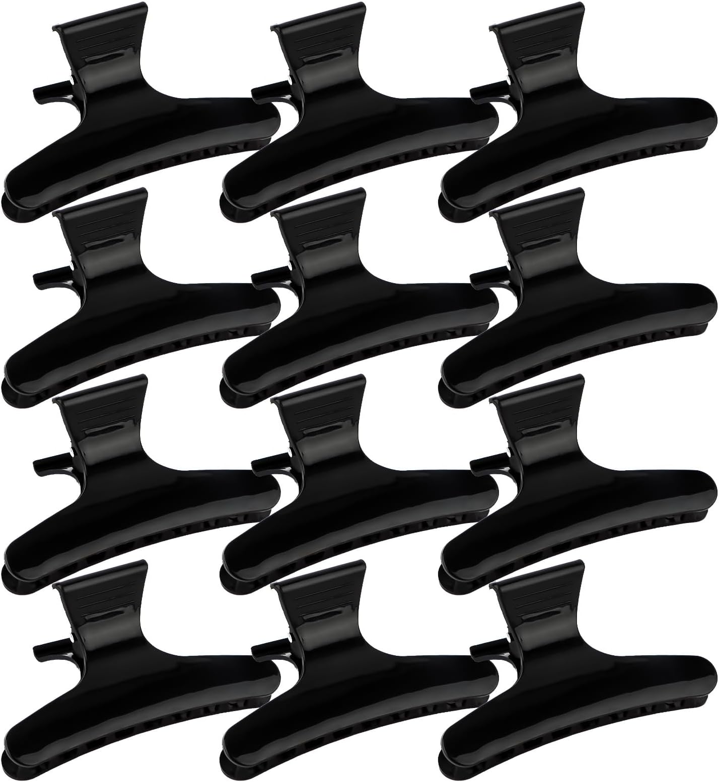 Ondder Hair Clips for Styling Sectioning Black Butterfly Hair Clips Clamps Claws Pro Salon Hair Clips for Cutting, Styling, Sectioning, Coloring Hair styling Clips Butterfly Clips Hair Accessories for