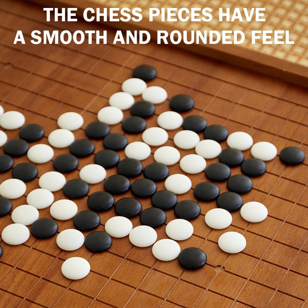 Ensemble de Jeu Trois en Un, résistant aux Rayures, Facile à Nettoyer et idéal pour Les Amateurs de go et de gomoku(A,51 * 51 * 10cm)
