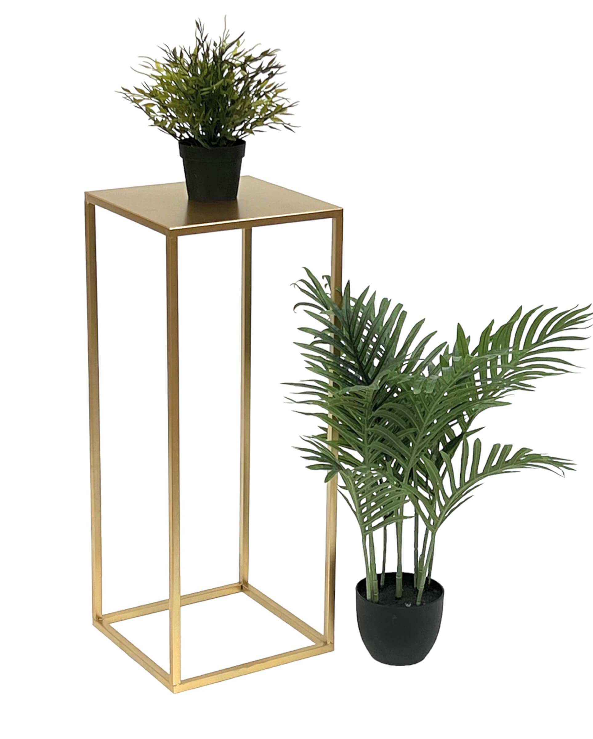 DanDiBo Sgabello Portafiori In Metallo Con Vaso – Dorato/Nero, Altezza 47 Cm, Portata 20 Kg, Per Piante E Fiori - 3