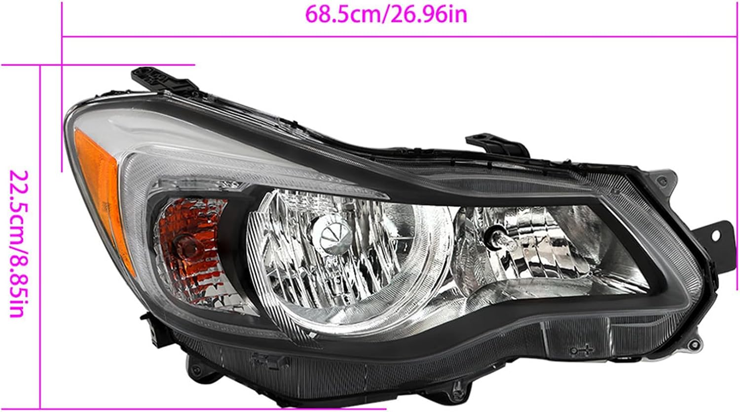 1 Pair Headlight Assembly Left and Right Side Replacement for 2012-2015 Impreza/2013-2016 Crosstrek Headlamp 84001FJ090 84001FJ080