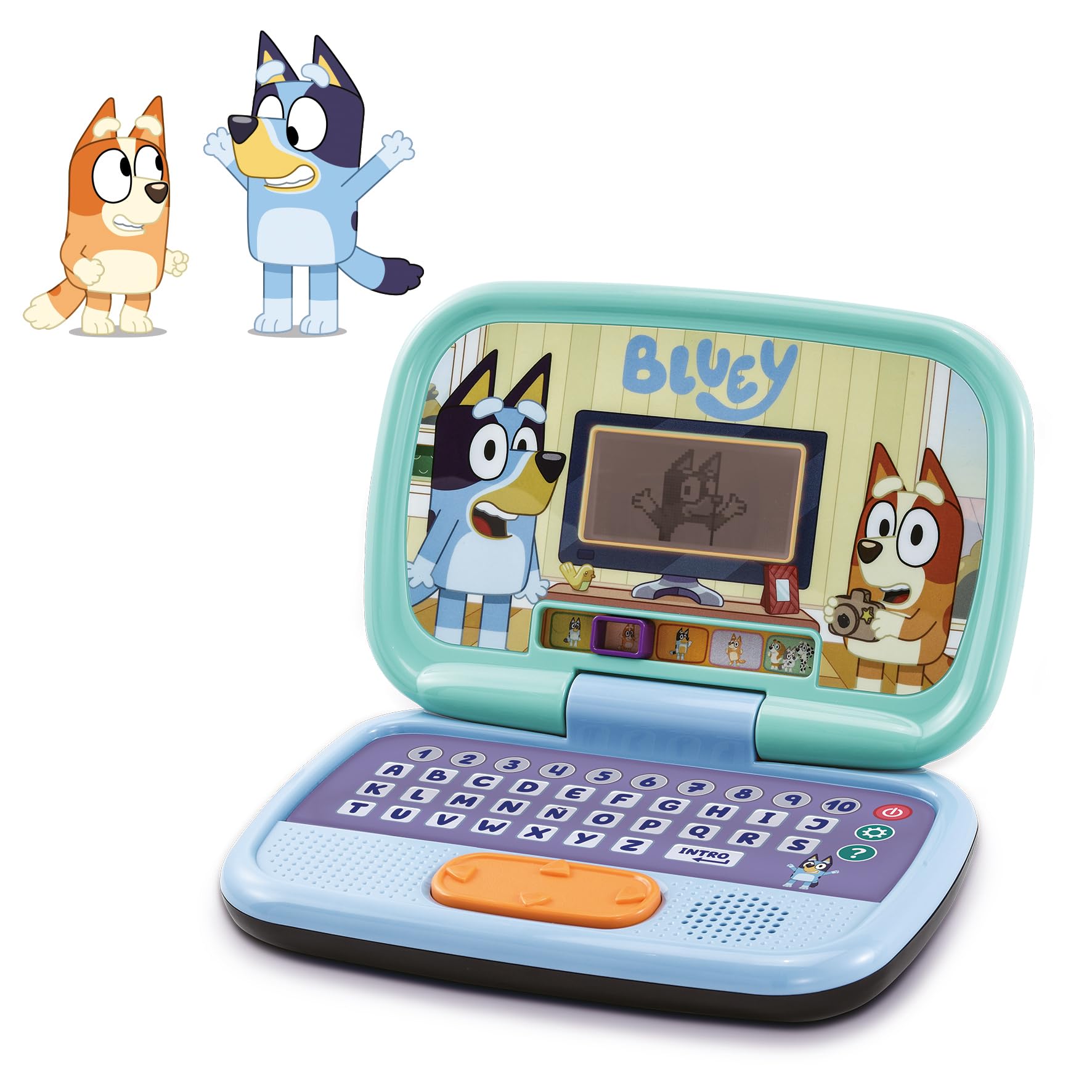 VTech - Ordenador Actividades de Bluey, Ordenador Infantil con Pantalla retroiluminada, 10 Actividades y Juegos educativos, Regalo para niños de 3 a 7 años, Contenido en Español