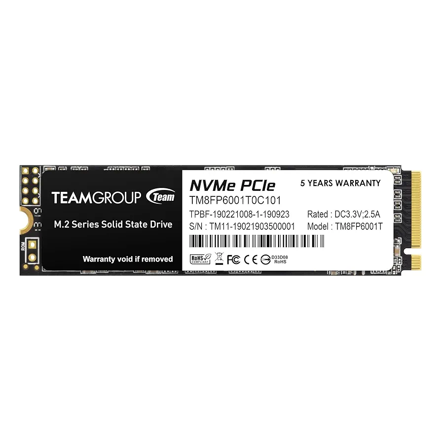 PCパーツ Team MP33 TM8FP6001T0C101 (M.2 2280 1TB) MP33 M.2 PCIe SSD 1TB | TEAMGROUP