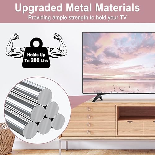 Miniatura 4 de Maozhren Soporte de metal para LG TV patas de repuesto, para LG 70" 75" TV 70UJ6570 70UJ657A 70UJ6520 70UK6570 70UM7370 70UN6950 70UN7070 75UJ6500