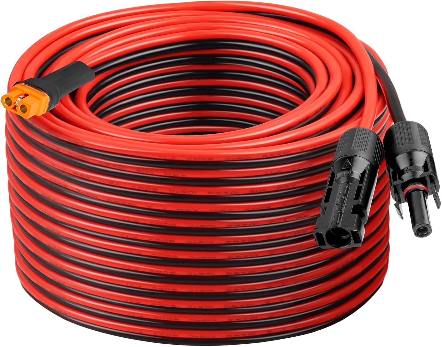 XRDS -RF 100FT 10AWG Solar Adapter Cable to XT60i – Tinned Copper Wire with PVC Jacket, XT60i Solar Extension Cable for Power Station and Portable Generator
