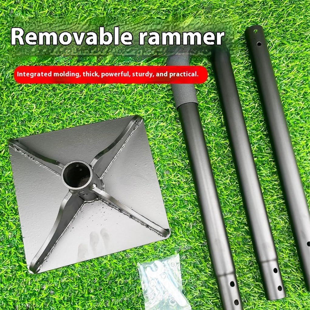 Apisonador de tierra ergonómico, duradero y material, operación con un botón, apisonador manual de tierra, grava y herramientas para patios.