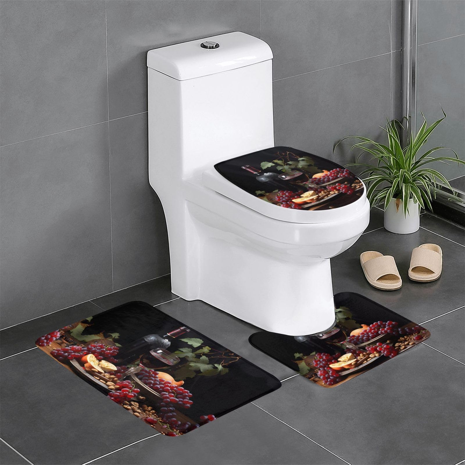 Tapis de bain antidérapant à séchage rapide lot de 3 microfibre absorbant douche design